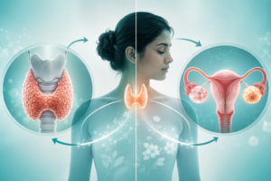 PCOS and thyroid treatment in Hyderabad — hormonal connection explained by Dr. Shalini Patlolla endocrinologist Kukatpally Madinaguda