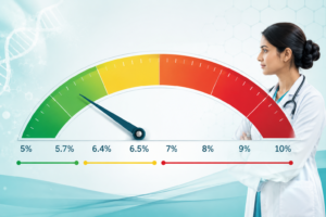 HbA1c normal range India chart explained by Dr. Shalini Patlolla diabetologist Kukatpally Hyderabad