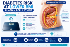 Why Asians face High Diabetes Risk at Lower BMI
